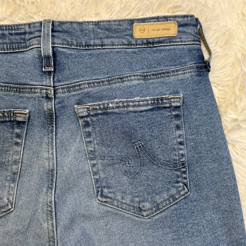AG Adriano Goldschmied Light Wash Bootcut Jeans w/ Raw Hem